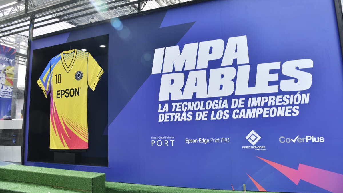 La marca habilitará un 'museo de fútbol' y una gigantografía de estadio para revelar cómo su tecnología viste a algunos clubes nacionales y a las tribunas del país. Entre las novedades tecnológicas destacan la DTFilm para personalización, la SureColor V1070 de cama plana UV y la SureColor T7770 para serigrafía.