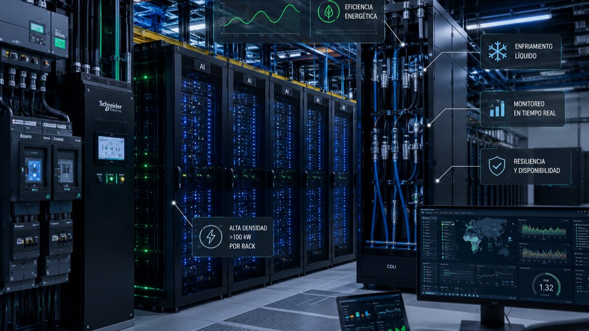 Vocero de Schneider Electric analiza que frente al reto de gestionar entornos de alta densidad y superar brechas energéticas en mercados emergentes, la evolución tecnológica coordinada definirá la competitividad de los países en la nueva economía digital.